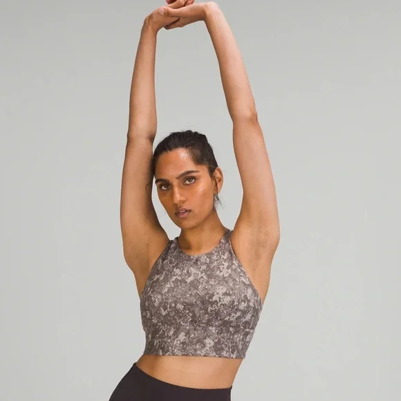 Lululemon WUNDER TRAIN LONGLINE BRA C/D Hideaway Camo Lunar Rock Multi 8 - Picture 1 of 5